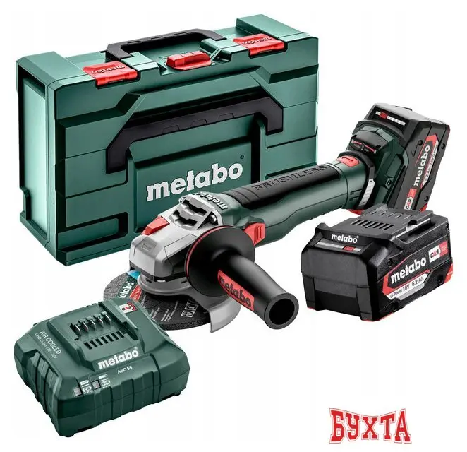 Угловая шлифмашина Metabo WB 18 LT BL 11-125 Quick 613054650 (с 2-мя АКБ, кейс)