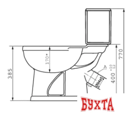 Унитаз Оскольская керамика Дора (красный)