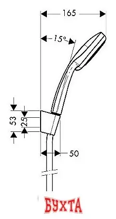 Душевой гарнитур  Hansgrohe Croma 100 Vario/Porter'S (27594000)