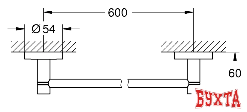 Держатель для полотенца Grohe Essentials 40366001