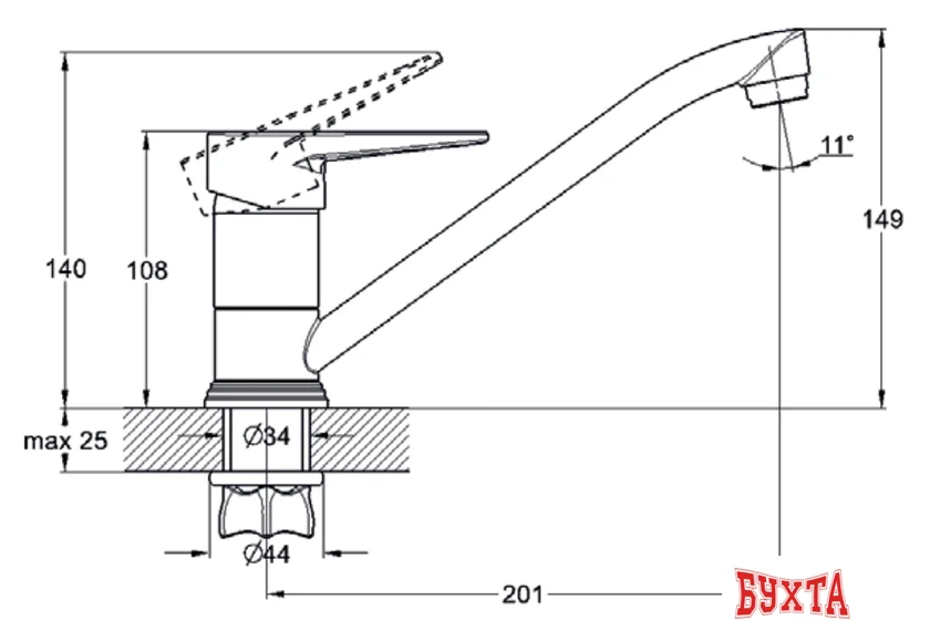 Смеситель Solone 4F-A045