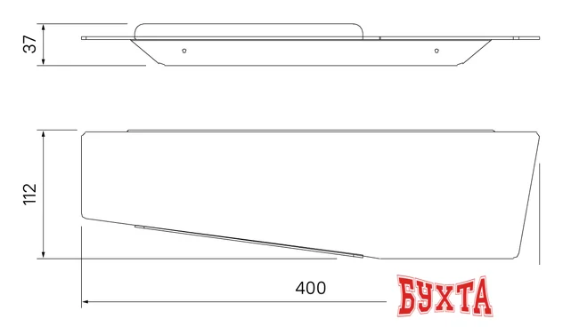 Мебель для ванных комнат IDDIS Полка Slide SLISC00i44