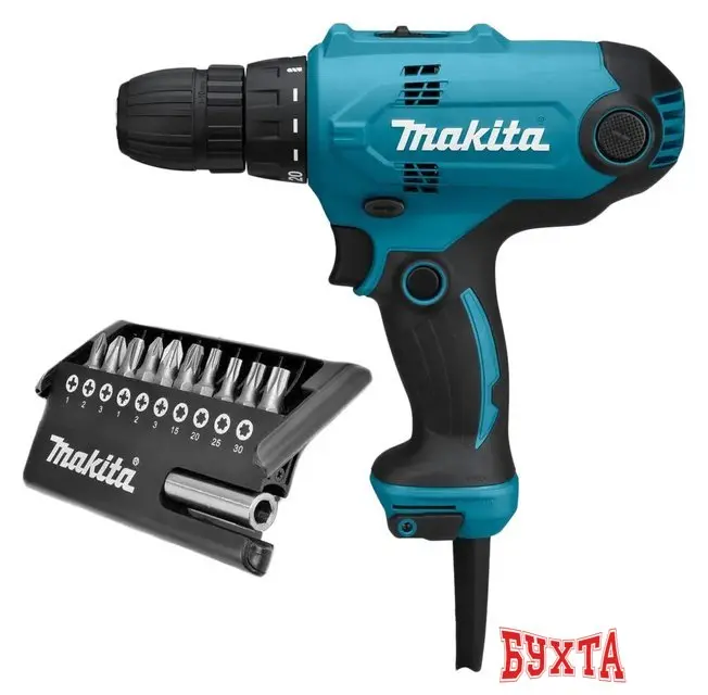 Дрель-шуруповерт Makita DF0300X2 (набор оснастки D-30651)