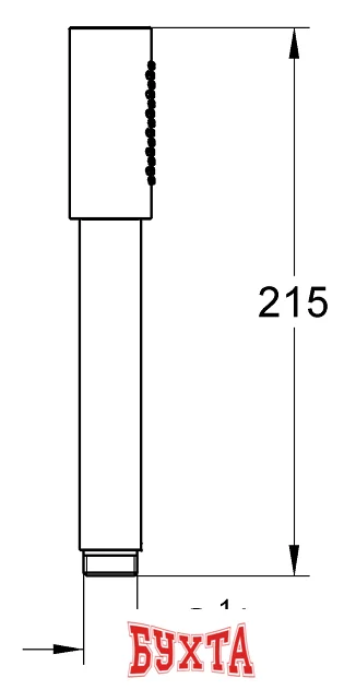 Душевая лейка Grohe Sena Stick 26465AL0 (темный графит, матовый)