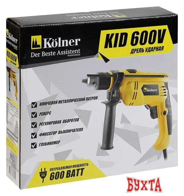 Ударная дрель Kolner KID 600V