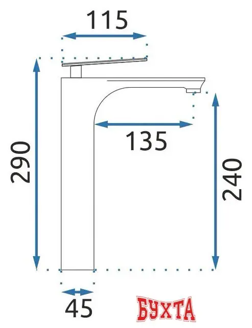 Смеситель Rea Berg B2036 (хром)