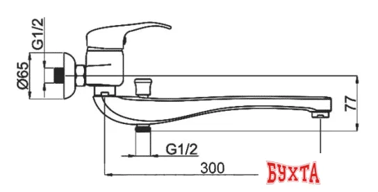 Смеситель Rubineta P-22/C Star (P2HK01)