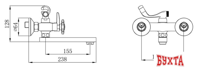 Смеситель РМС SL116-140