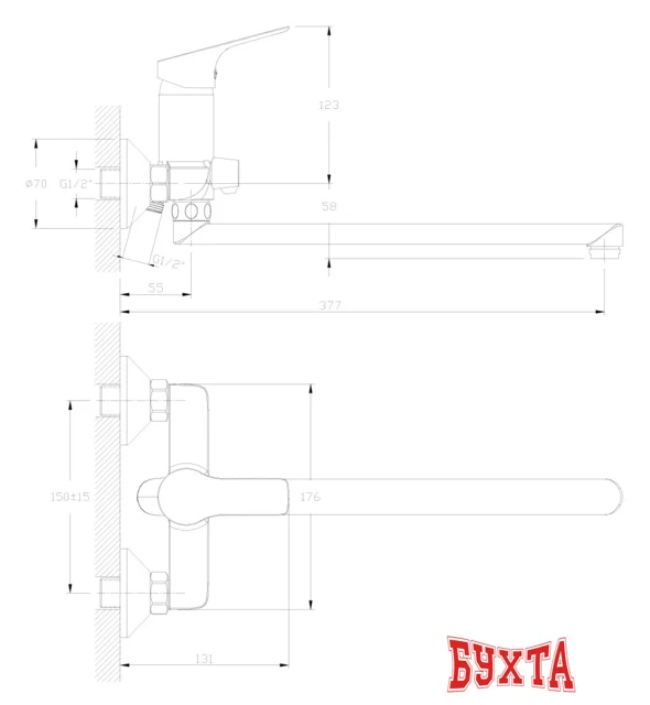 Смеситель Rossinka Silvermix RS29-33