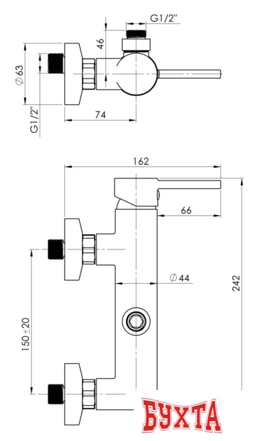 Смеситель Rubineta Ultra-15/D