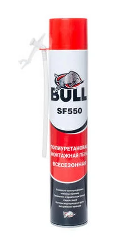 Bull SF550 Бытовая монтажная пена, 550 гр.; страна происхождения - ТУРЦИЯ