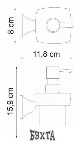 Дозатор для жидкого мыла Wasserkraft Wern K-2599