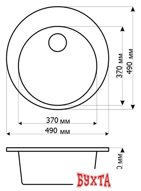 Кухонная мойка Gerhans A05 (серый)