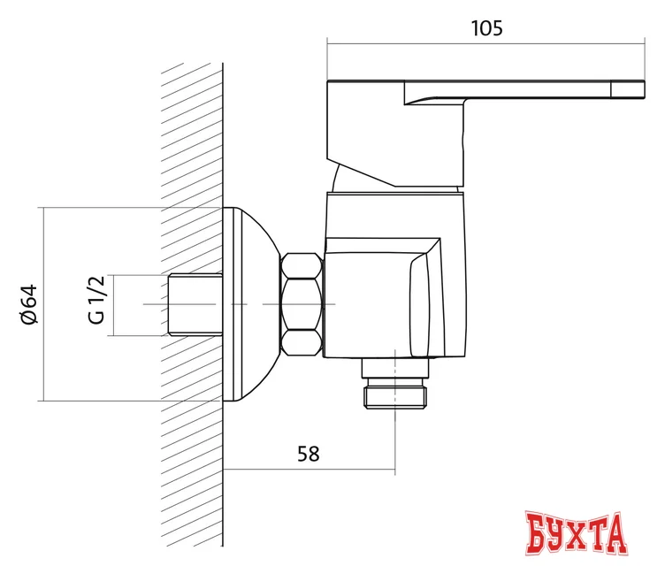 Смеситель Cersanit Cari S951-026