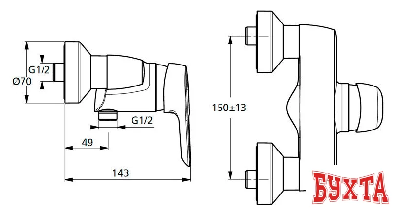 Смеситель Ideal Standard Ceramix Blue B9493AA