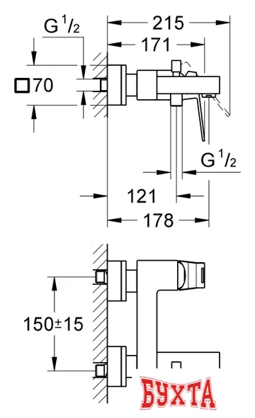 Смеситель Grohe Eurocube 23140000