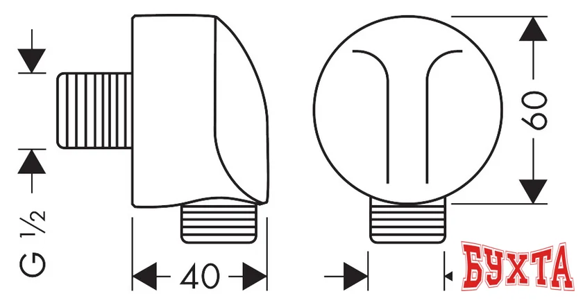 Шланговое подключение Hansgrohe Fixfit E 27454000