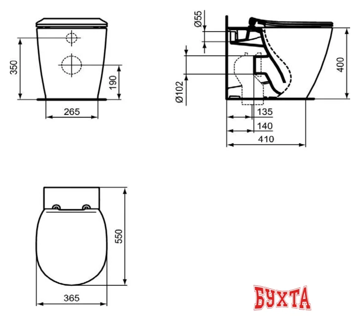 Унитаз Ideal Standard Connect AquaBlade E052401