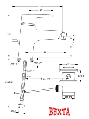 Смеситель Ideal Standard Connect B9920AA