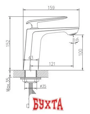 Смеситель Haiba HB10548-8 (белый)