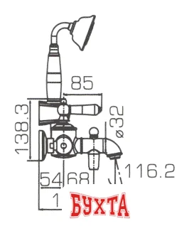 Смеситель Bravat Art F675109C-B