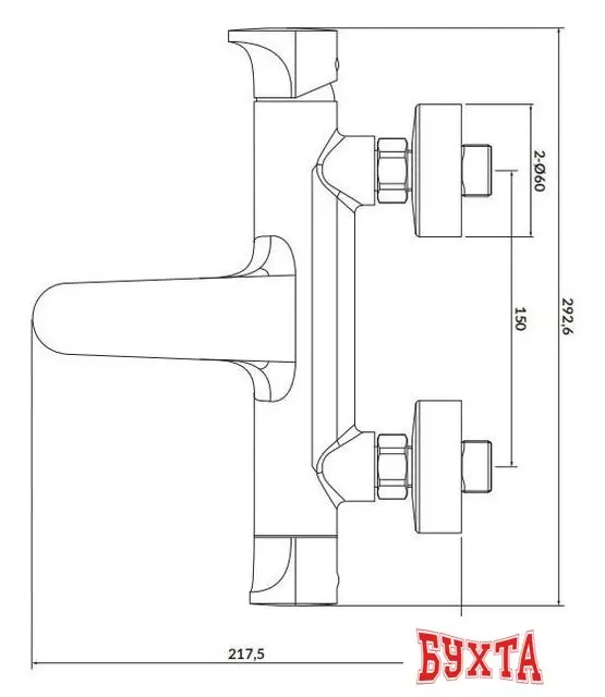 Смеситель Cersanit Inverto S951-312