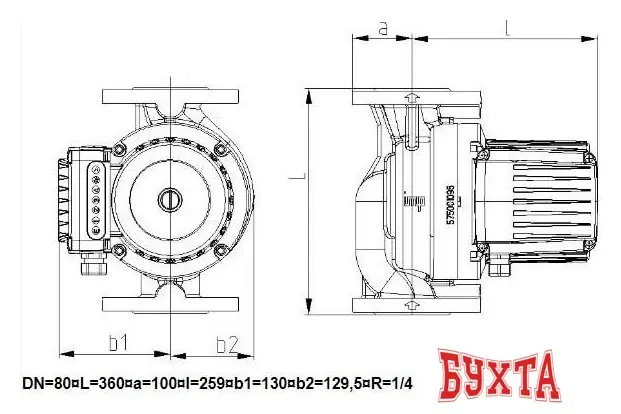 Циркуляционный насос IMP Pumps GHNbasic II 80-120F PN10