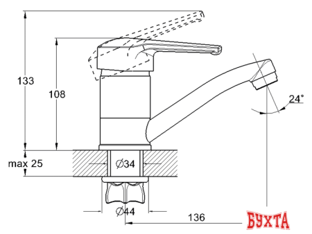 Смеситель Solone SIT4-B182