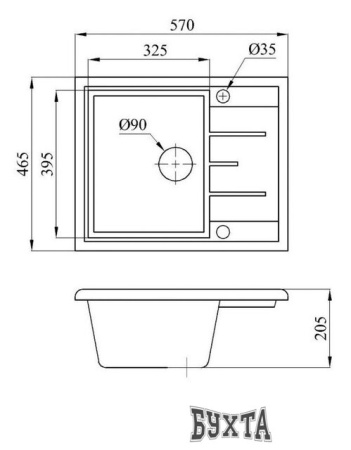 Кухонная мойка AV Engineering Platinum AV765495PBK (черный)