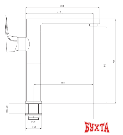 Смеситель Deante Gardenia BEG W630 (хром/белый)