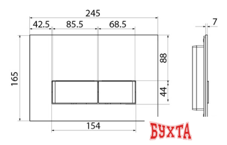 Панель смыва IDDIS Uniglass UNG10GBi77