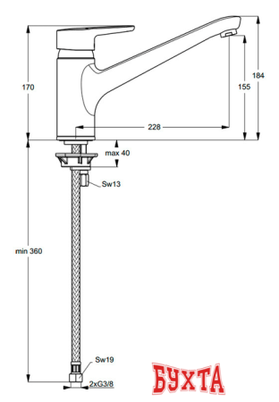 Смеситель Ideal Standard Connect Blue B9931AA