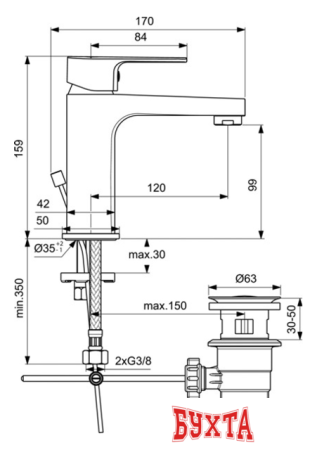 Смеситель Ideal Standard Cerafine D BC491AA