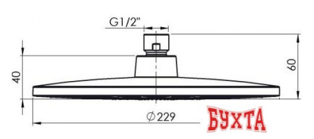 Верхний душ Rubineta Mosaic 622152B