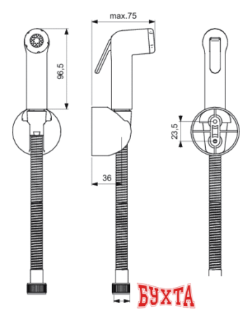 Гигиенический душ Ideal Standard Idealspray Eco B0595AC (белый)