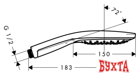 Душевая лейка Hansgrohe Raindance Select S 150 Air (28587000)