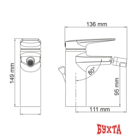 Смеситель Wasserkraft Lopau 3206