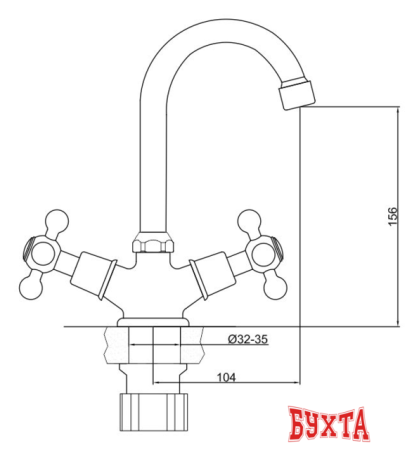 Смеситель Gross Aqua Yota 6088039С -В06