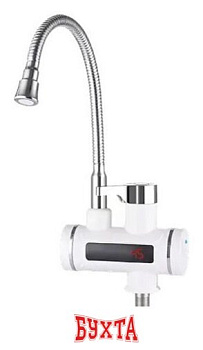 Проточный электрический водонагреватель-кран Unipump BEF-001-02 с дисплеем и гибким изливом