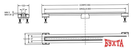 Трап/канал Bonomini L70 6825HX90S