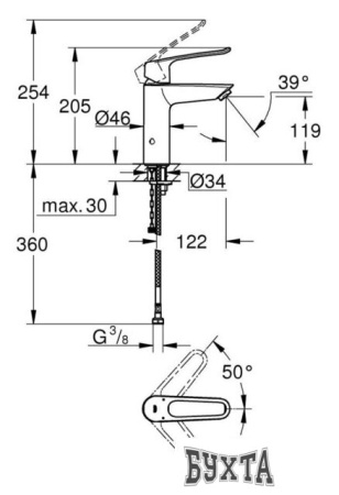 Смеситель Grohe Eurosmart 23987003