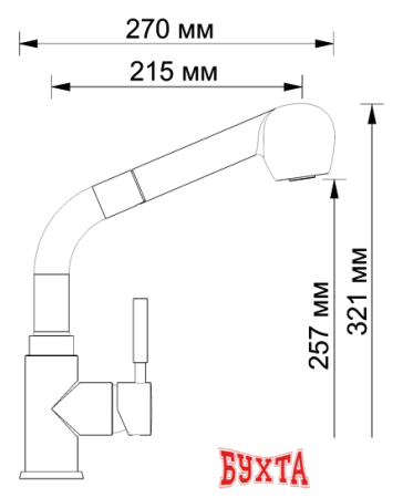 Смеситель Wasserkraft Main 4166