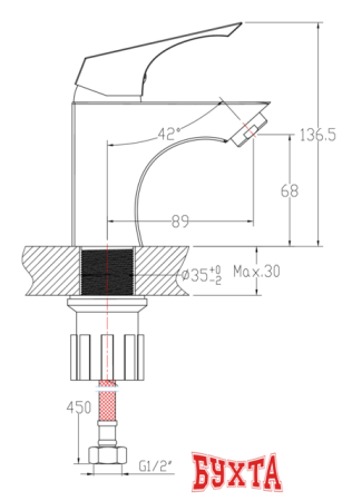 Смеситель Esko Right RH 26