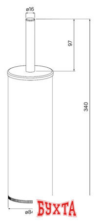 Ершик для унитаза IDDIS Optima Home BRU01CCi47