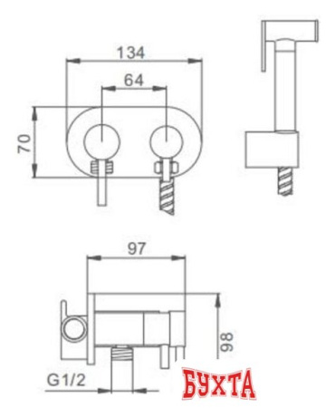 Гигиенический душ FRAP F7508