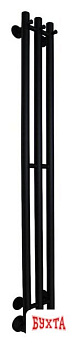 Полотенцесушитель Маргроид Inaro 150*6*12 Черный матовый (3 крючка) (частичная комплектация)