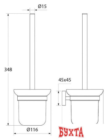 Ершик для унитаза IDDIS Edifice EDIMBG0i47