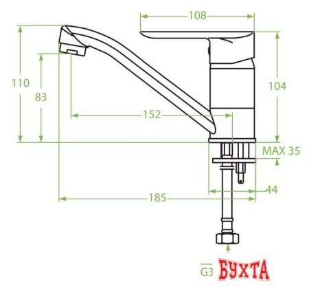 Смеситель Laveo Appia BLP 026D