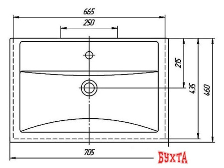 Мебель для ванных комнат Smile Тумба с умывальником Арабеско 70 Z0000010907 (белый)