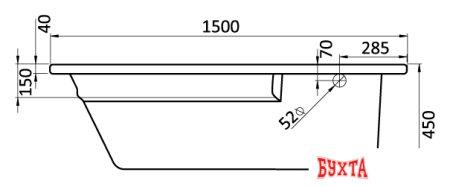 Ванна Santek Гоа 150x100 R [1WH112032]